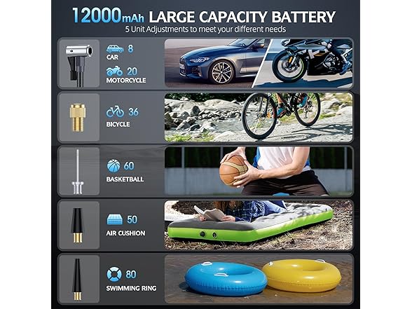 LERTIN 10-in-1 Jump Starter with Air Compressor