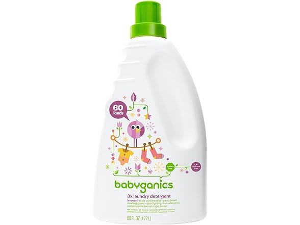 Babyganics Baby Laundry Detergent Lavender 60oz