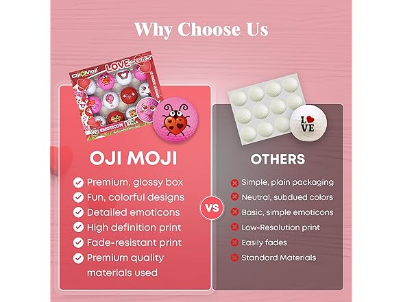 Oji Moji Emoticon Golf Ball Set  12-Pack