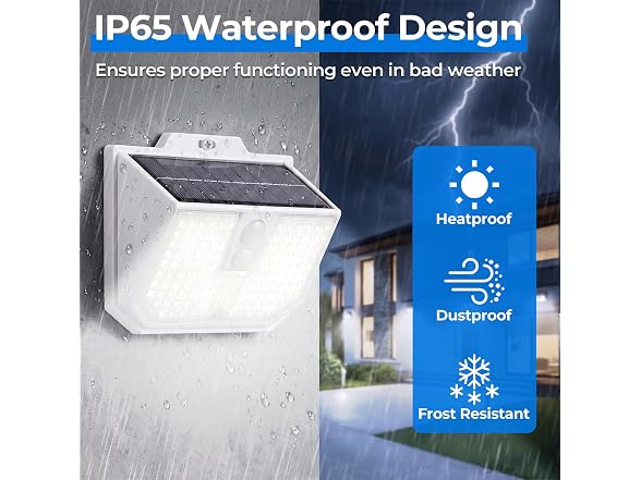 6-Pack Solar Lights Outdoor Motion Sensor, Solar Security Lights
