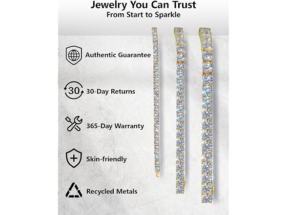 KRKCLIFE NS601281 tennis bracelets for women