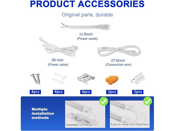 AQIQUUT 3FT Led Shop Light 36W (2Pk)