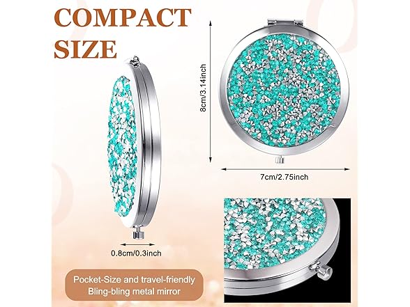 12-Pack Colorful Pocket Compact Mirrors