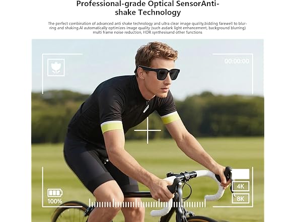 AI Smart Glasses | 8MP Camera | AI Translation