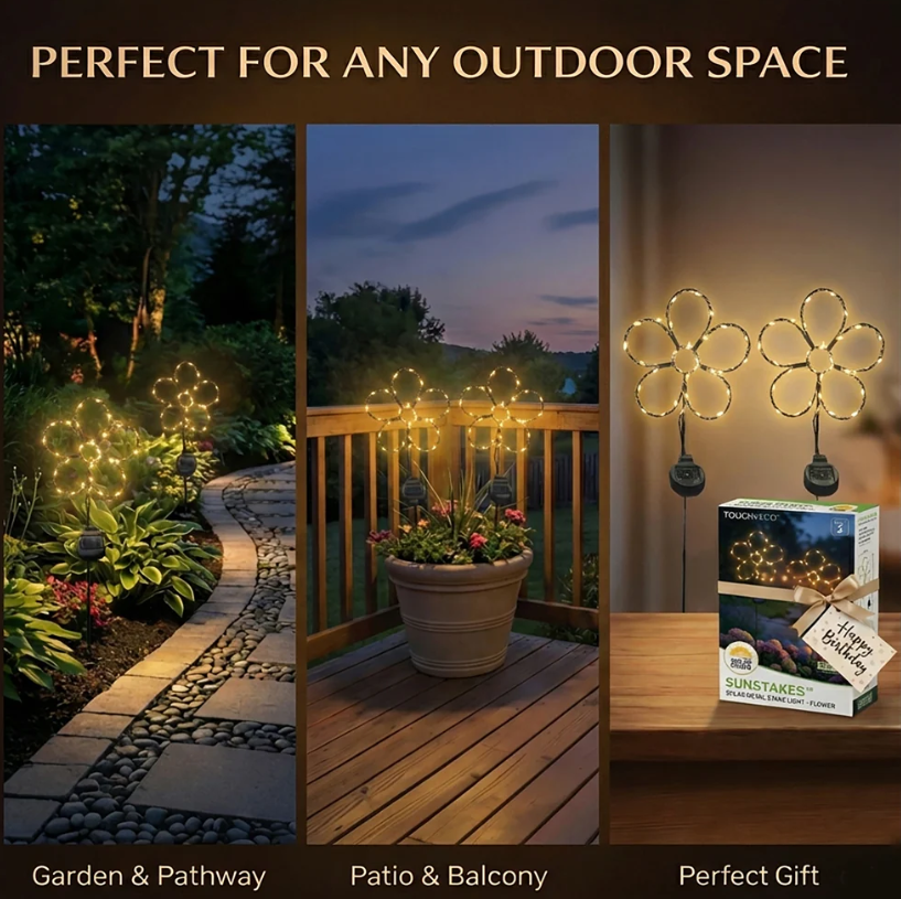 Touch Of ECO Solar Powered LED Garden Stake- Flower - Gallery 18