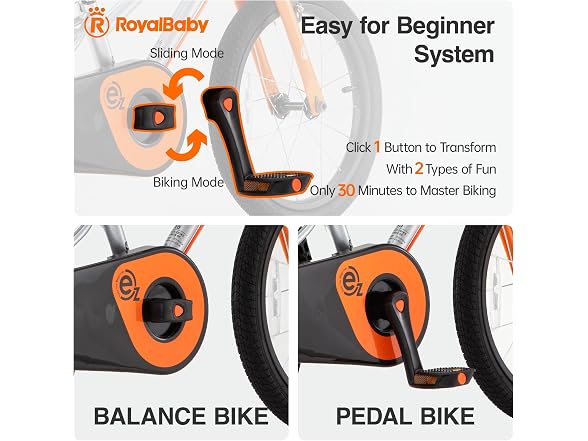 RoyalBaby EZ-One Kids Bike Balance & Pedal