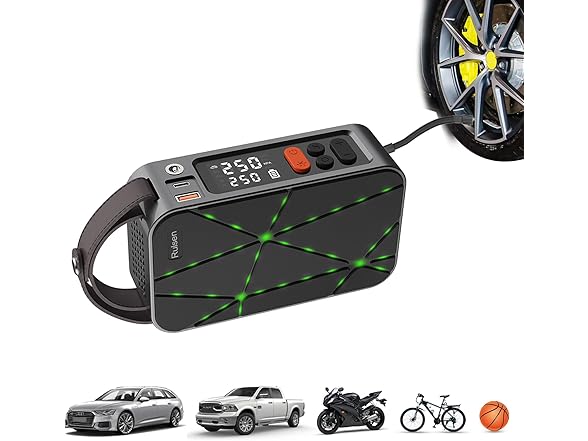 Rulsen Tire Inflator Portable Air Compressor,