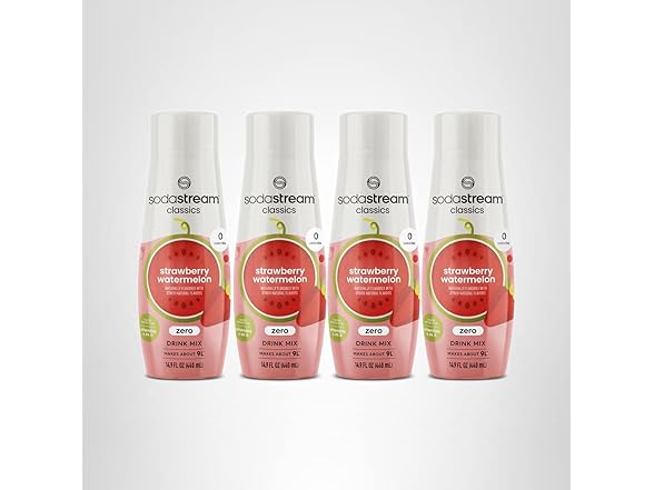 SodaStream 1024267011 Pack of 4 Zero Strawberry Watermelon