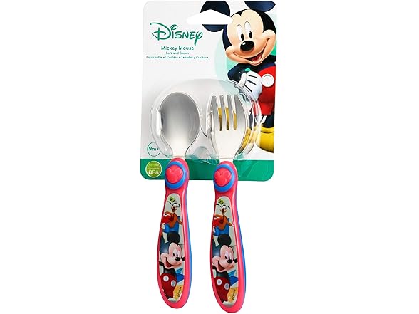 Disney The First Years Baby Mickey Mouse SS Flatware
