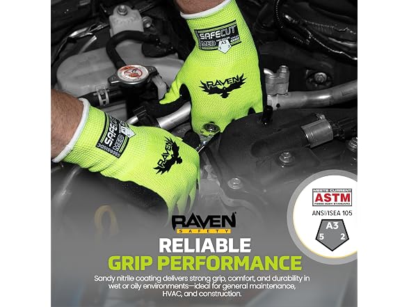 Raven® A3 Cut Resistant Gloves with SafeCut® S 12PK