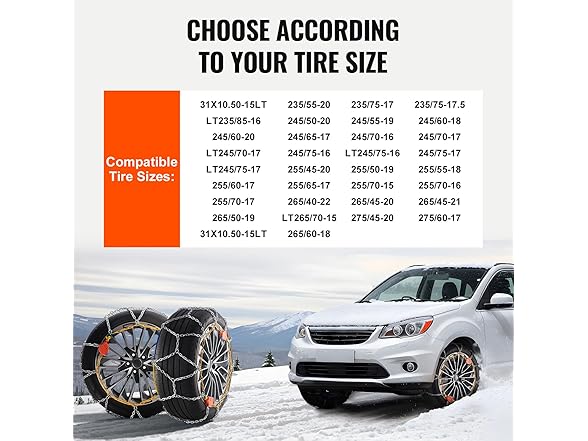 VEVOR Auto Tightening Snow Chains