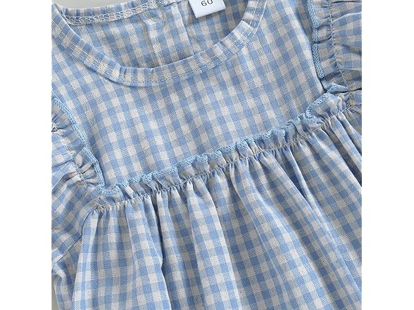 Douhoow Infant Baby Girl Plaid Romper