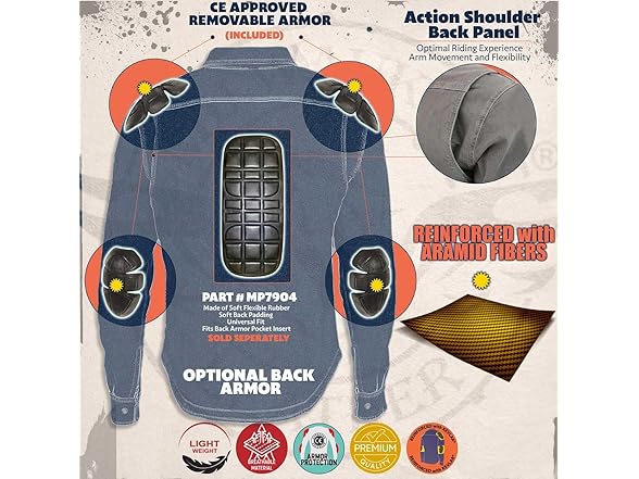 Men's Grey Flannel Biker Shirt XL