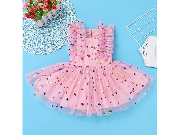 Fymnsi Girls (18-24 MOS) Newborn Baby Tulle Dress