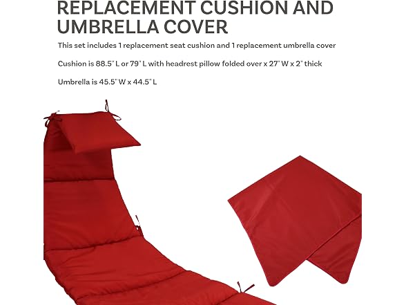 Sunnydaze Decor Red Lounge Cushion