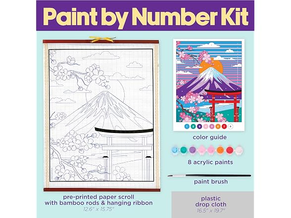 Faber-Castell Paper Scroll Painting Kit, Mount Fuji