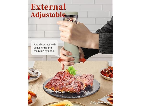 Electric Salt and Pepper Grinder Set