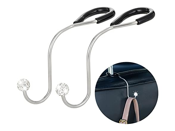 iHMeiju Bling Car Auo Hooks, 2pcs Bling Car Hang