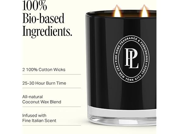 Preston Lane Luxury 2-Wick Scented Candle, Doheny Drive