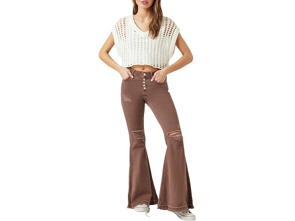 Forever 21 Women (27) Recycled Cotton Jeans Brown