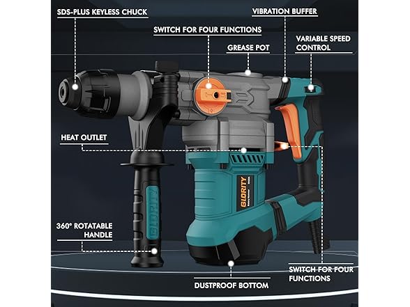 GLORITY Rotary Hammer Drill