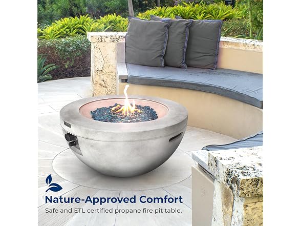 SereneLife SLNFBAL7 Propane Fire Pit Table