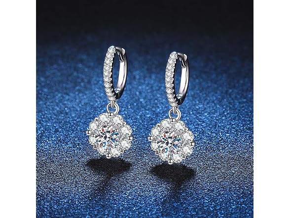 Moissanite Diamond Dangle Earrings