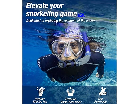 Aegend Diving Dry Snorkel 2 Pack