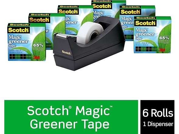 Scotch Magic Greener Tape with Dispenser