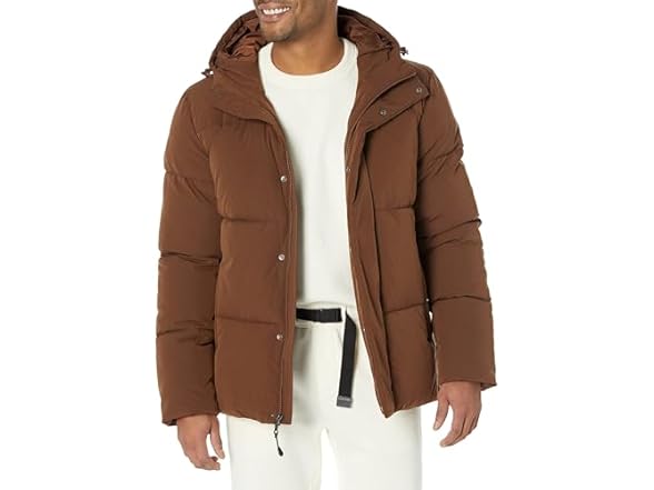 Amazon Essentials Mens Hooded Puffer Coat