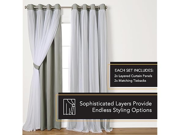 TOWN & COUNTRY LUXE Double Layer Indoor Curtains