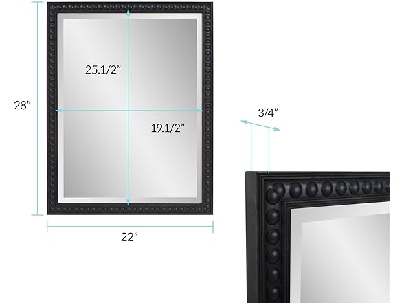 Howard Elliott Collection Rectangular Beaded Mirror