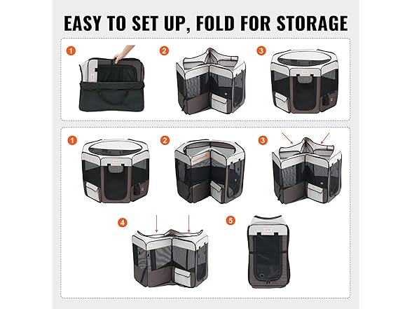 VEVOR Foldable Pet Playpen