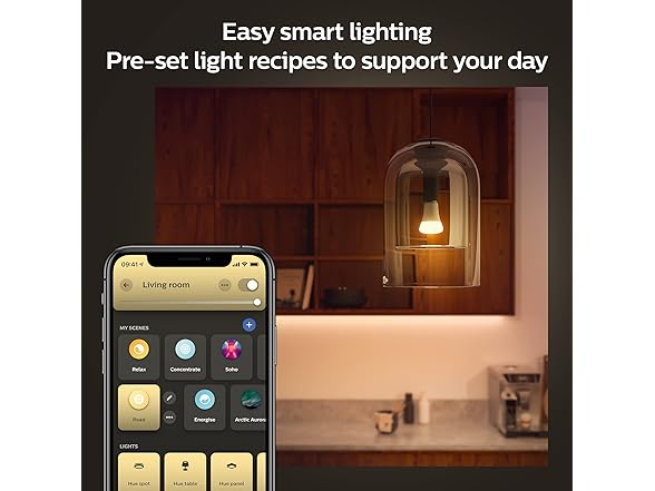 Philips Hue Smart LED A21 Bulb, White Ambiance