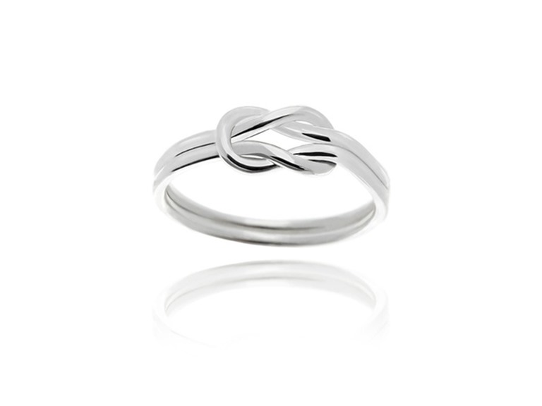 IGT-DAAS-DRB564-7 7 Sterling Silver Love Knot Ring