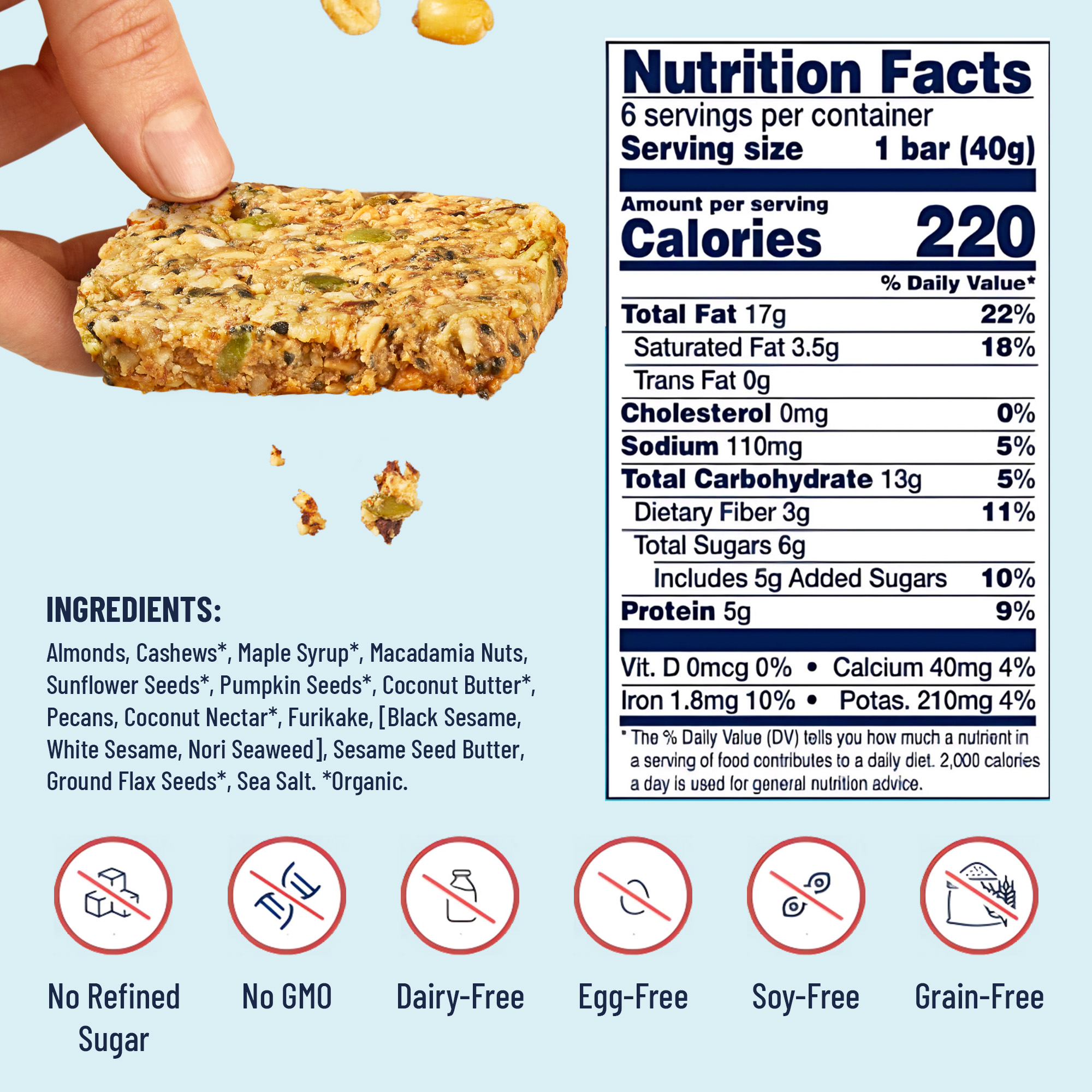 (18ct) YES BAR Gluten-free Snack Bars - Salty Sweet - Gallery 11