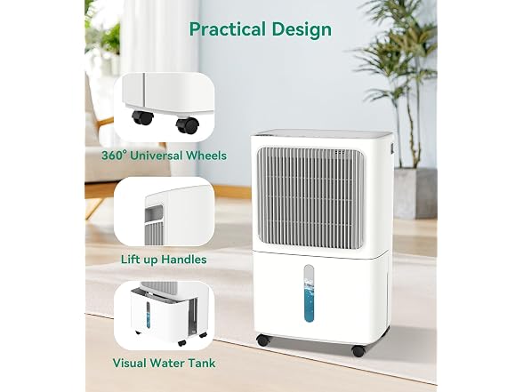 VEAGASO 2500 Sq.Ft Dehumidifier 34 Pints