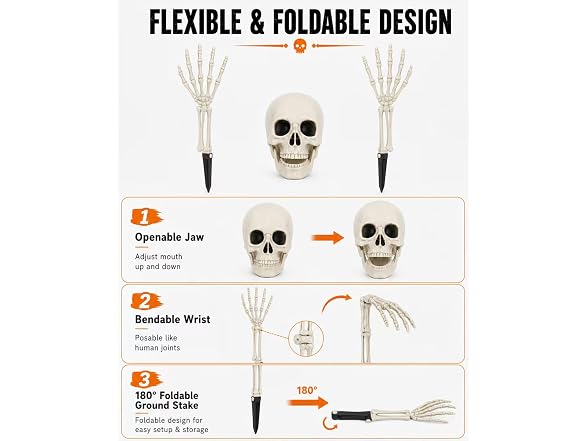 Vivinova 3pcs Skeleton Decorations 