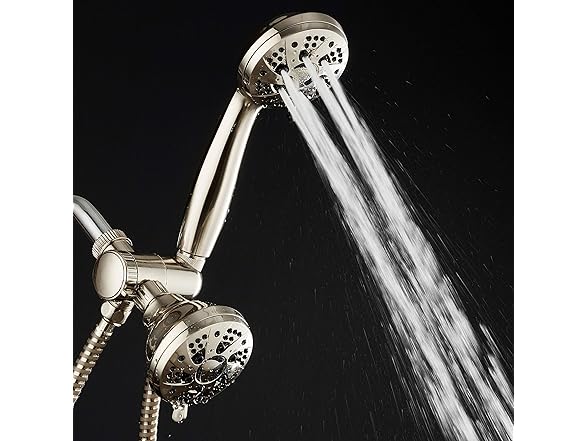 AquaDance Brushed Nickel Shower Head Combo