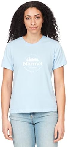 Marmot Women's Culebra Peak Short Sleeve Tee Shirt, Tide Blue 18893, Large