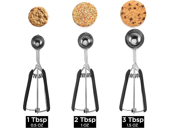 3Pk Stainless Cookie Scoop Set
