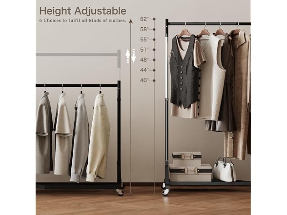 walnest Heavy-Duty Adjustable Garment Rack 