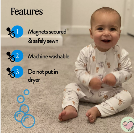 Baby Pajamas with magnetic Buttons - Gallery 14