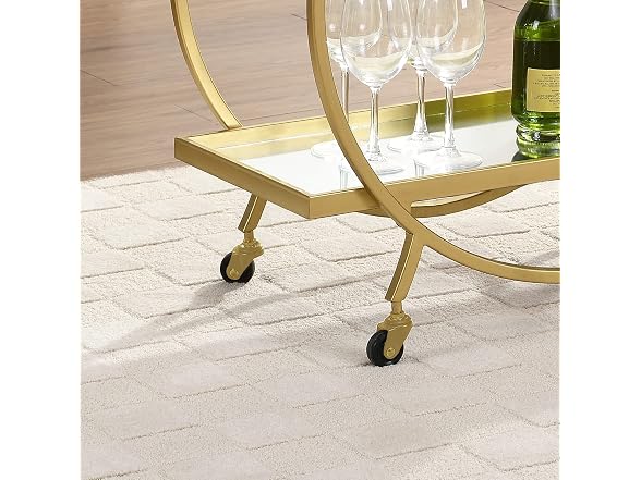 FirsTime & Co. Gold Odessa Bar Cart 28in