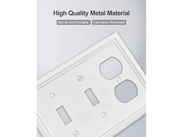 Metal Combination Wall Plate 4-Pack