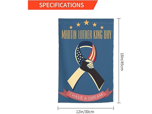 MLK I Have A Dream Garden Flag 12x18