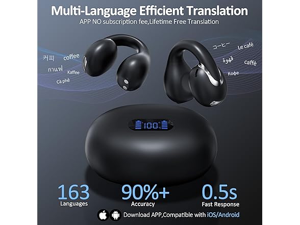 IAMJOY AI Language Translation Earbuds Real Time
