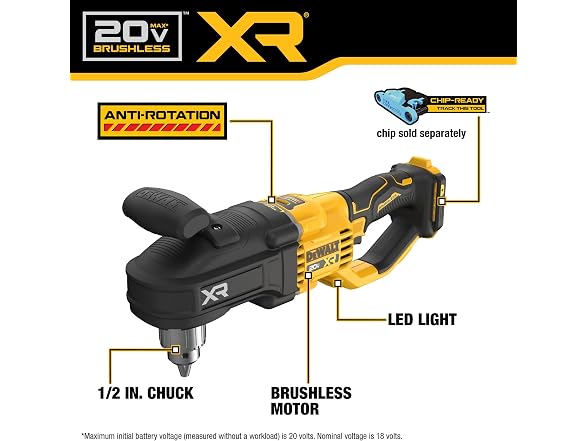 DEWALT DCD446B 20V MAX XR 1/2in Stud & Joist Drill