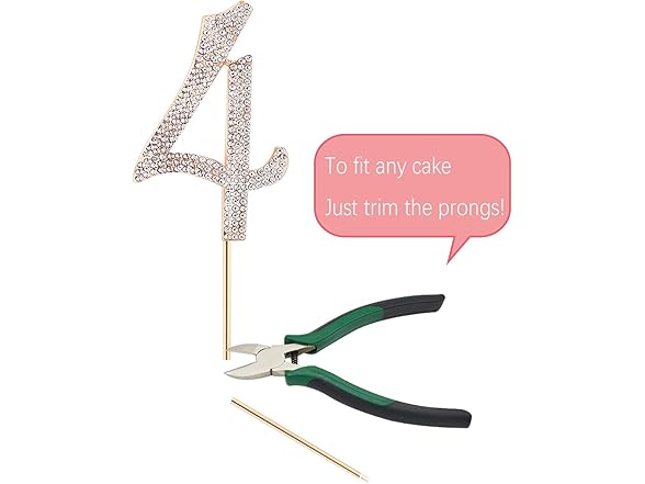 MAGJUCHE Gold 74 Crystal Cake Topper