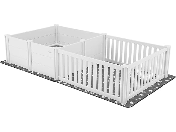 Dogs Whelping Box, 93.3x48.4x18.1 inch